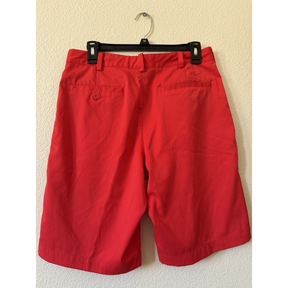 Nike Dri-Fit Golf Chino Shorts Mens 30 Red Performance Athletic Flat Front - Picture 3 of 16